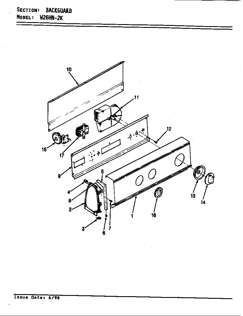 CONTROL PANEL (W26HN2K)(REV. E)