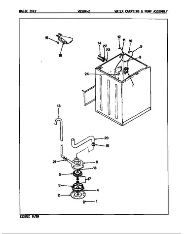 Water carrying & pump assy. (rev. a-d)