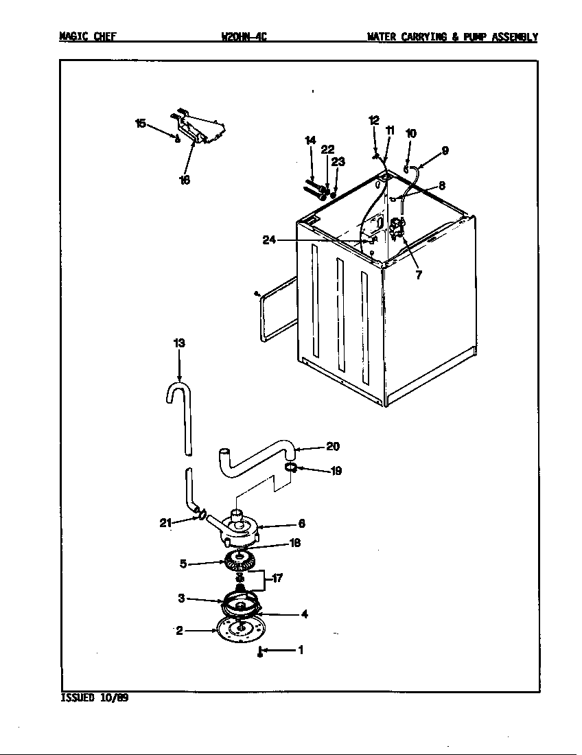 Water carrying & pump assy. (rev. a-b)