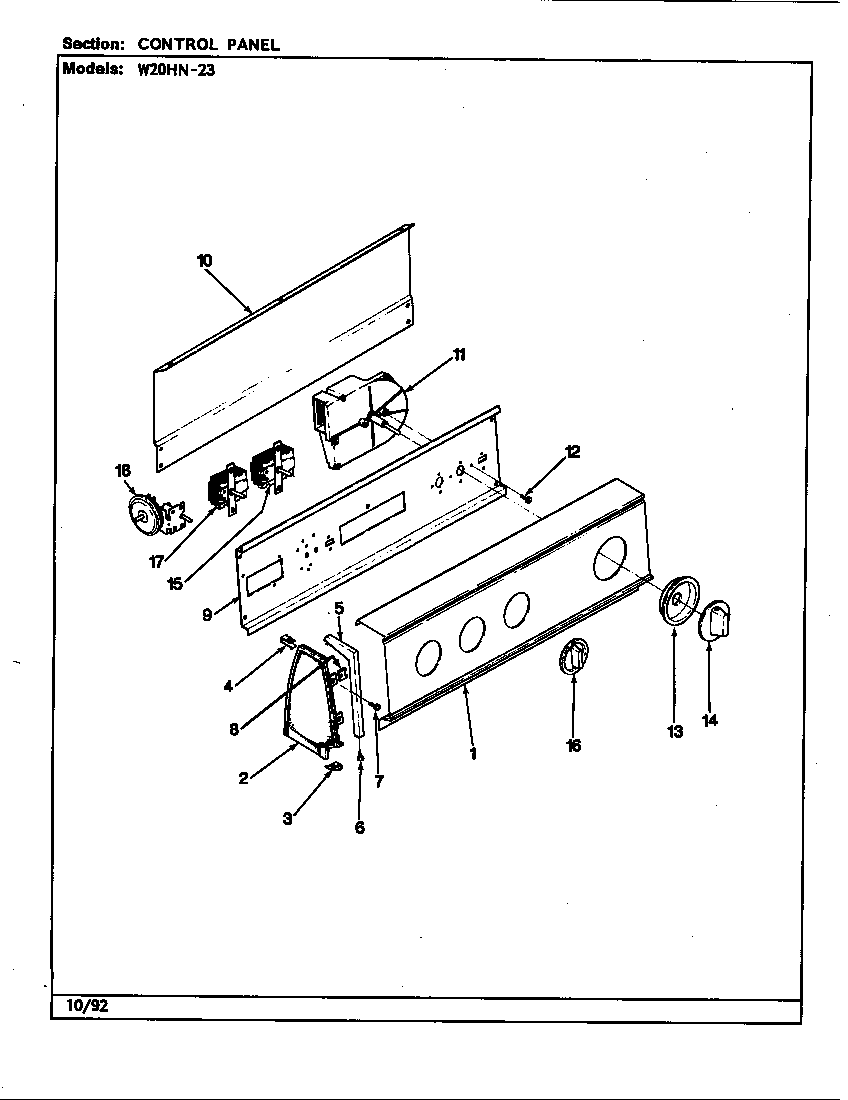 Control panel (rev. a-d)