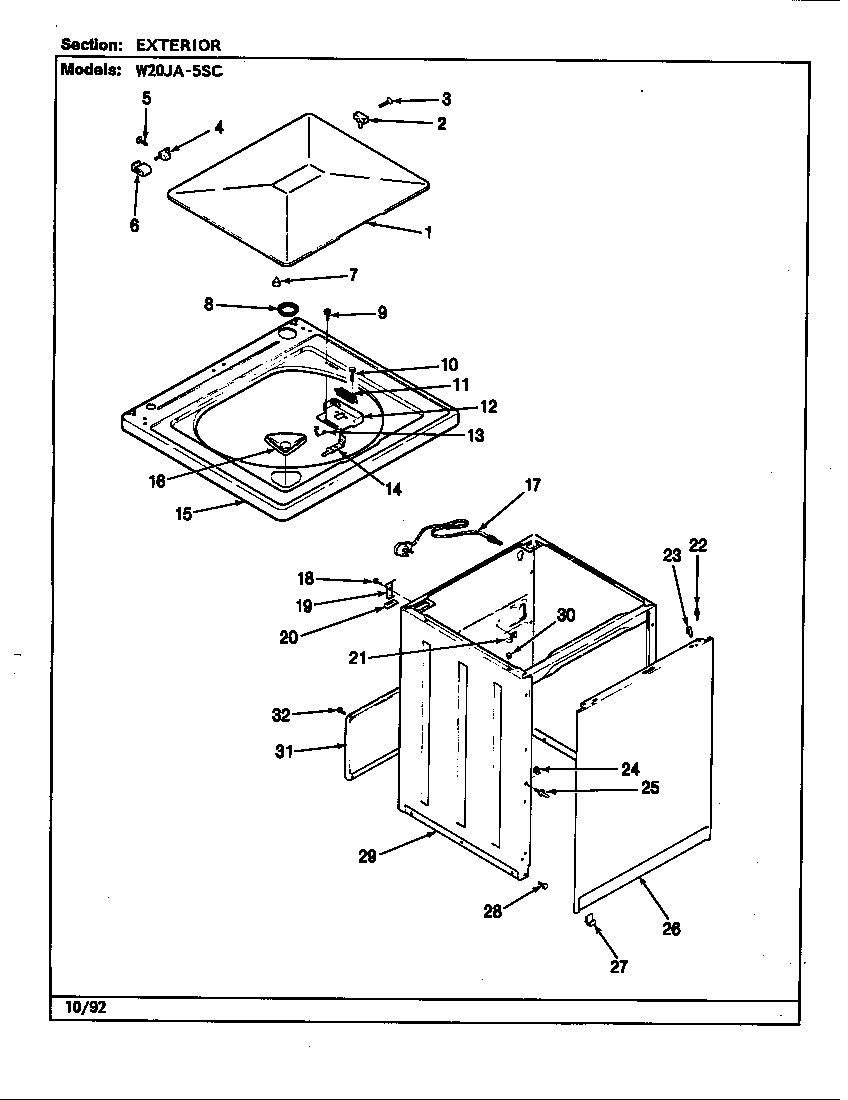 EXTERIOR (REV. A-D) (W20JA5SC)