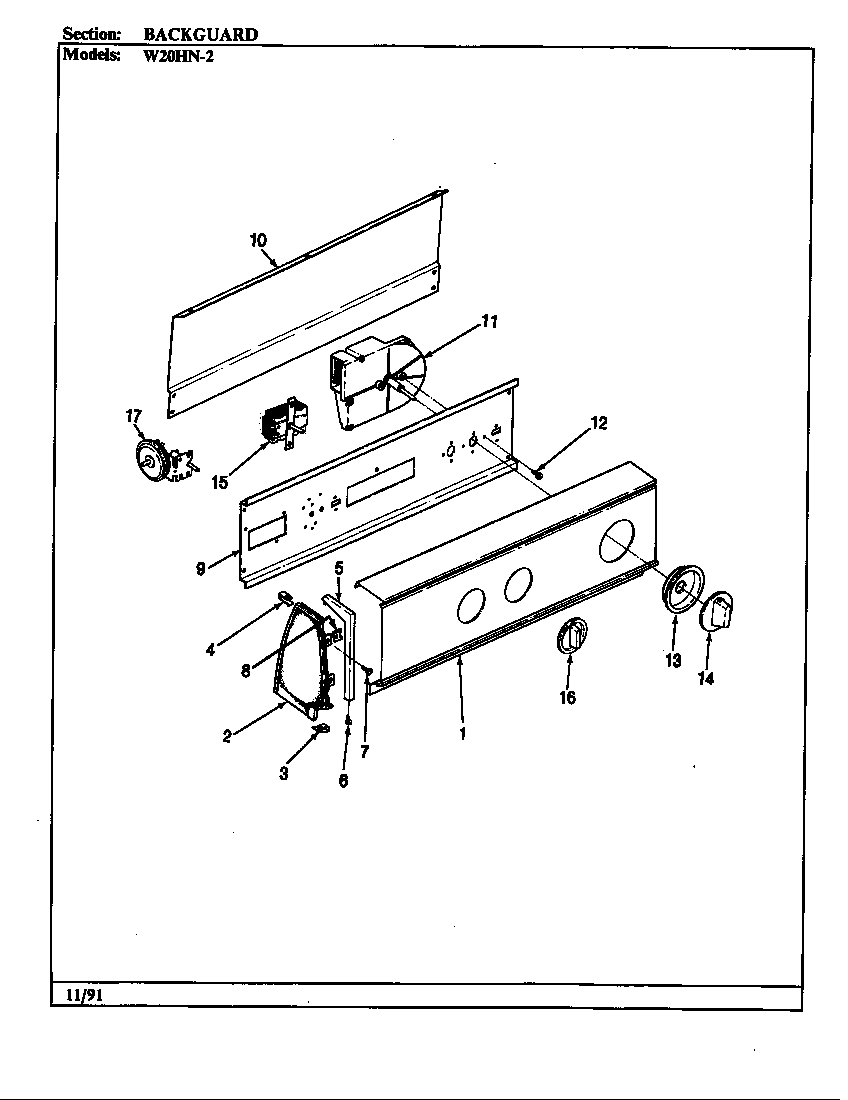 CONTROL PANEL (REV. A-D)(W20JN5SC) (W20JN5SC)