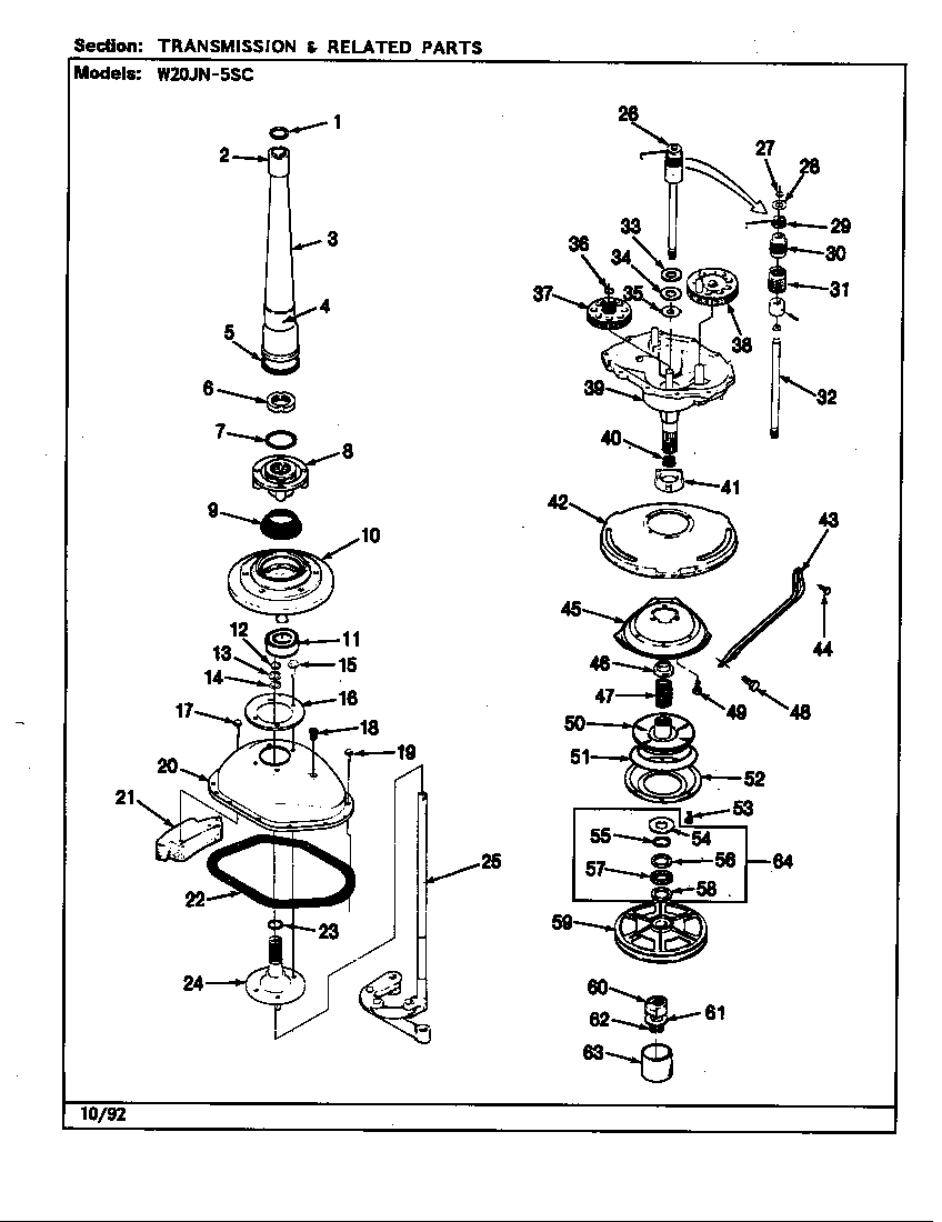 TRANS. & REL. PARTS (W20JN5SC)(REV. A-D) (W20JN5SC)