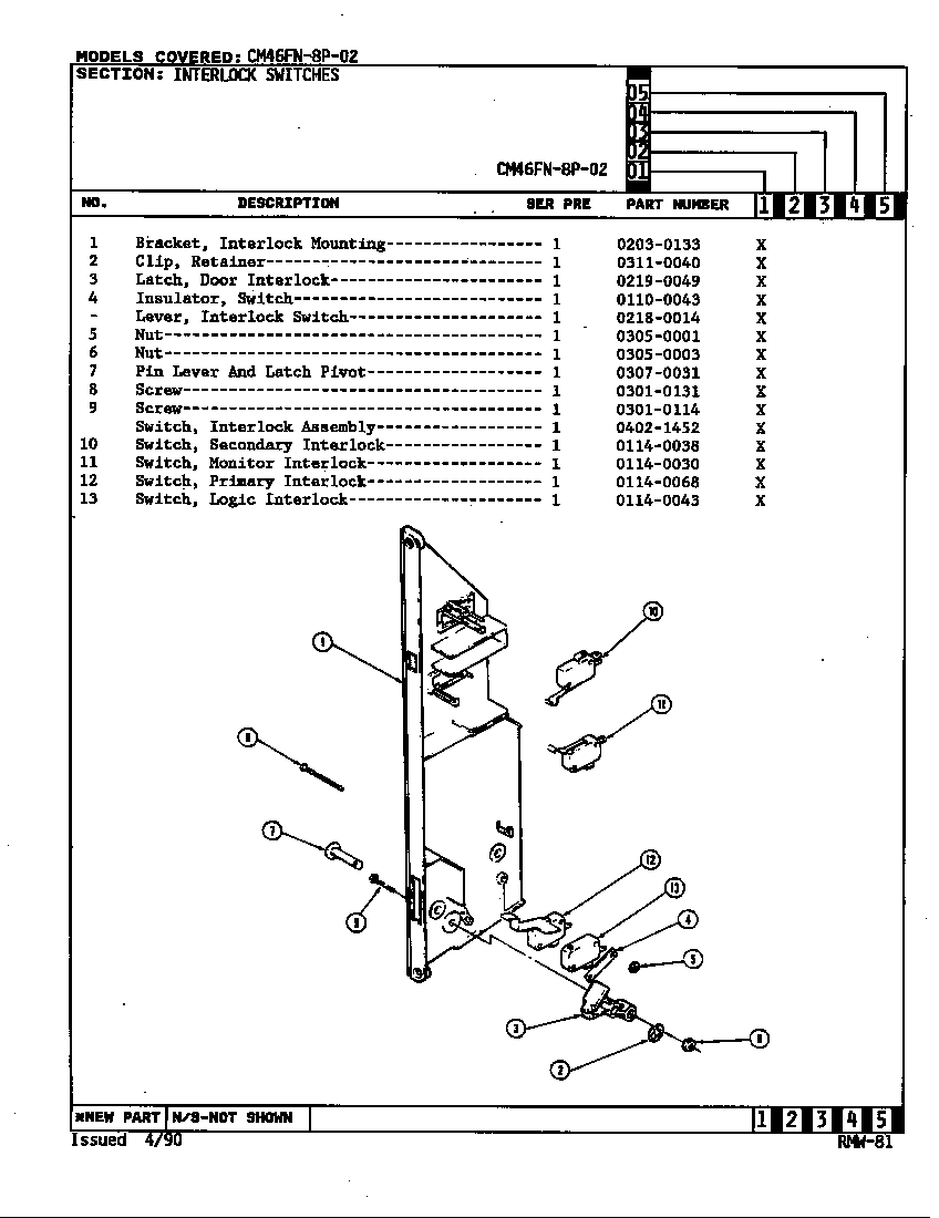 Interlock switches (cm46fn-8p-02)