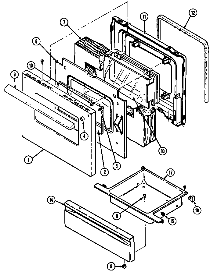Door/drawer (6551wr*) (6551wra) (6551wrw)