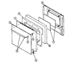 Magic Chef 9854VPV door assembly-lower (series 01) diagram