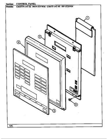 Control panel (cm47f-14t-02)