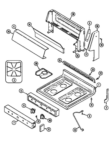 Top assembly/control panel