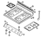 Maytag D3167XRWLT top assembly diagram
