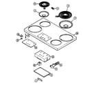 Magic Chef 8710PA top assembly diagram