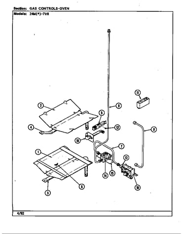 Gas controls-oven