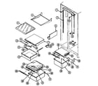 Maytag RSW2700DAE shelves & accessories diagram