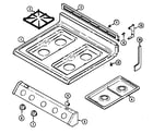 Maytag G3127WRA-3 top assembly diagram