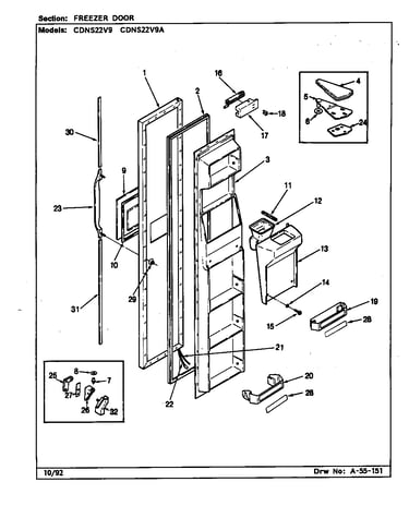 Freezer door