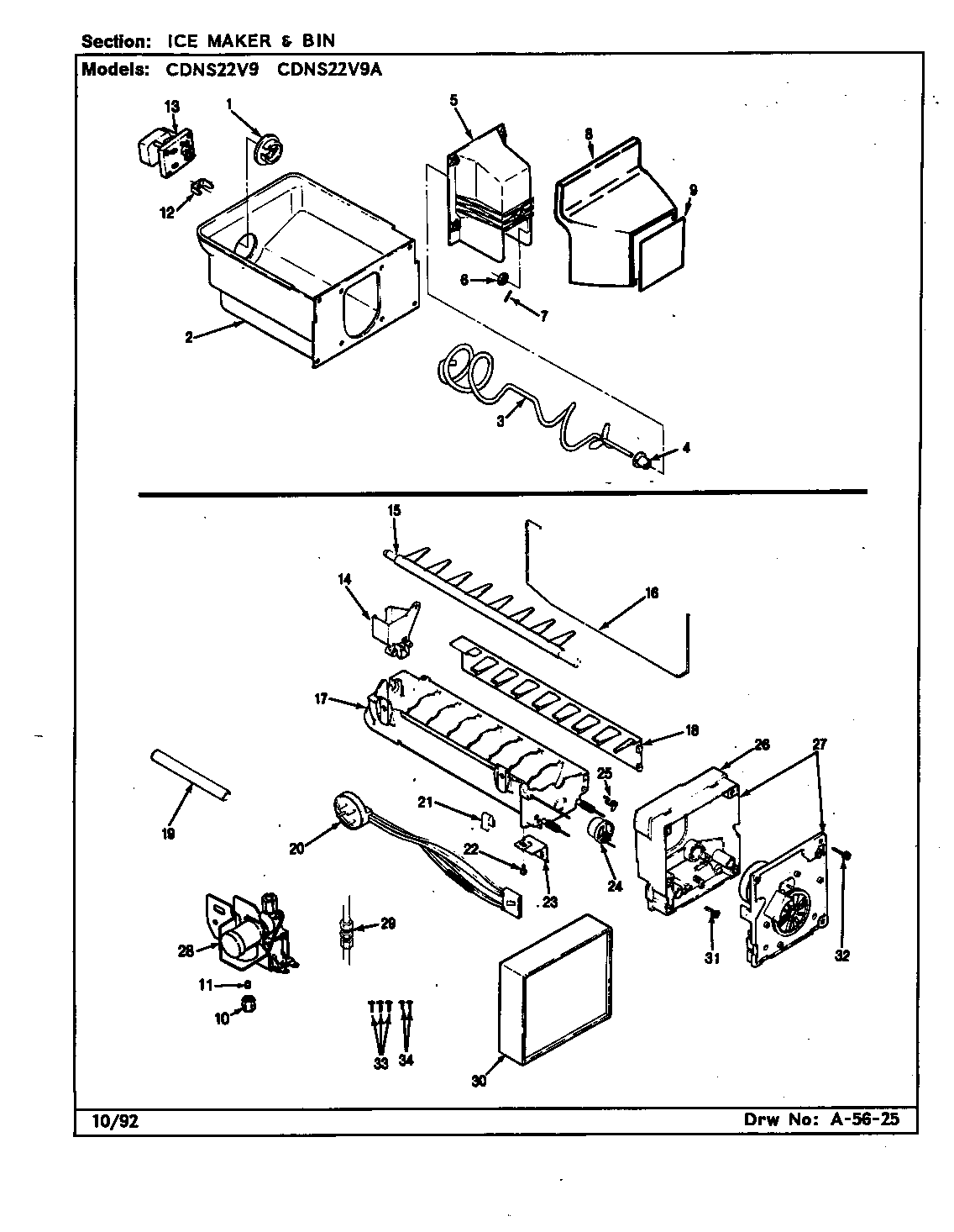Ice maker & bin