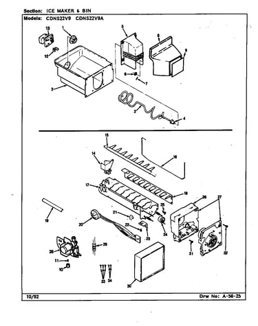 Ice maker & bin