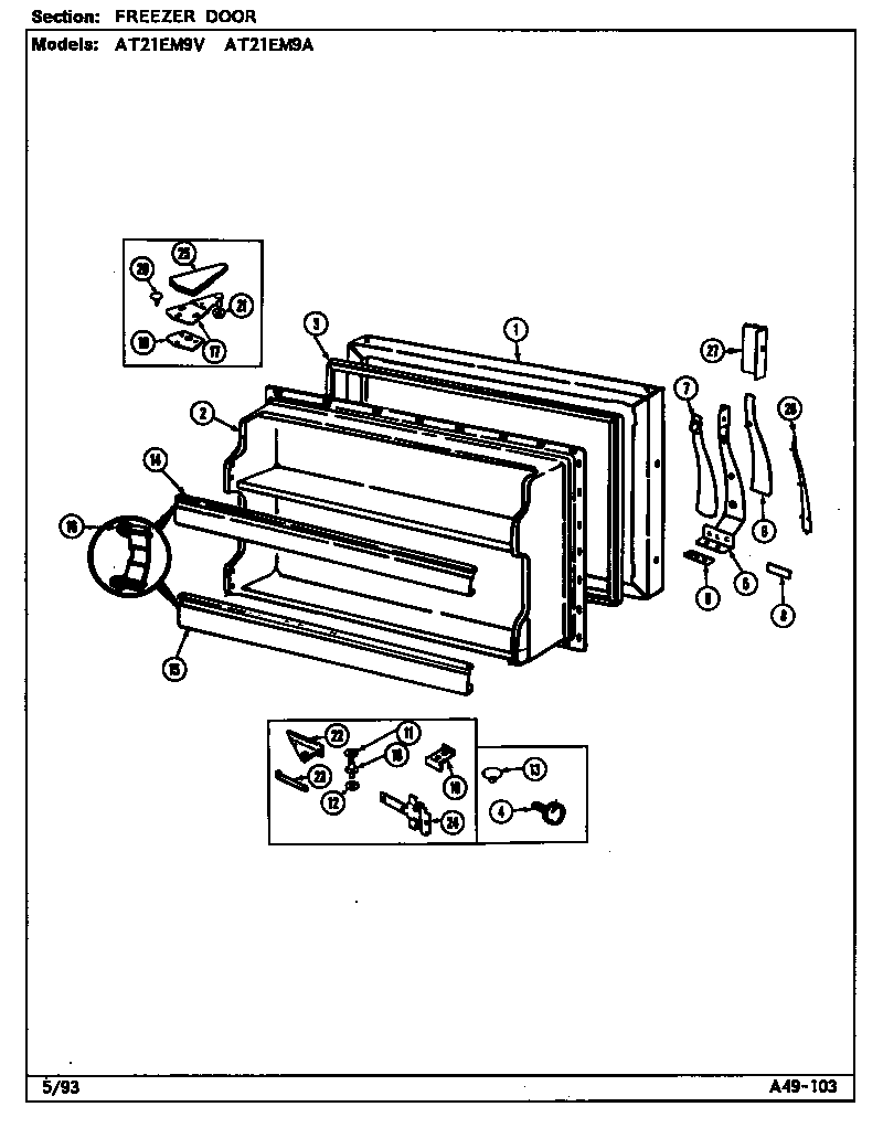 Freezer door