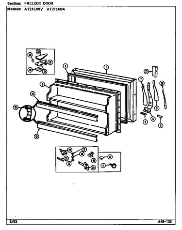 Freezer door