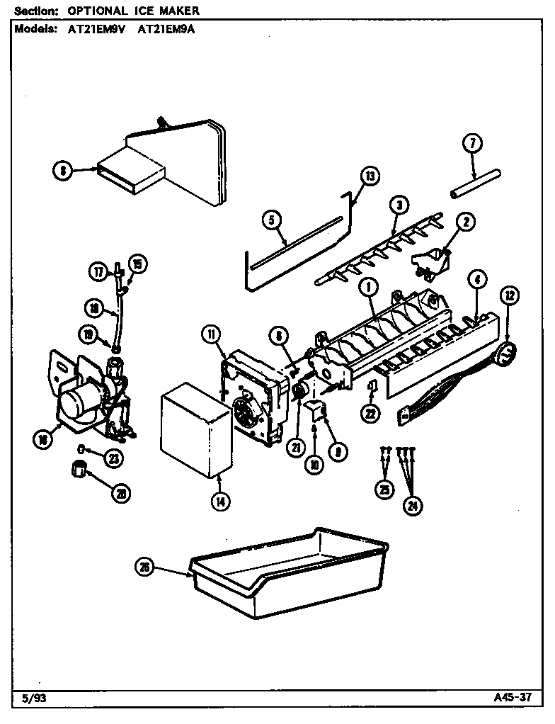 Optional ice maker