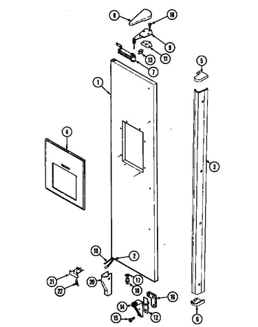 Freezer outer door