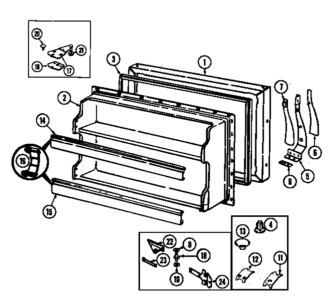 Freezer door
