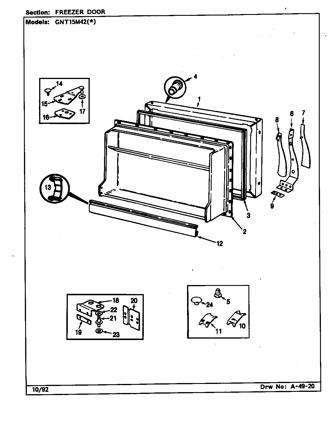 Freezer door