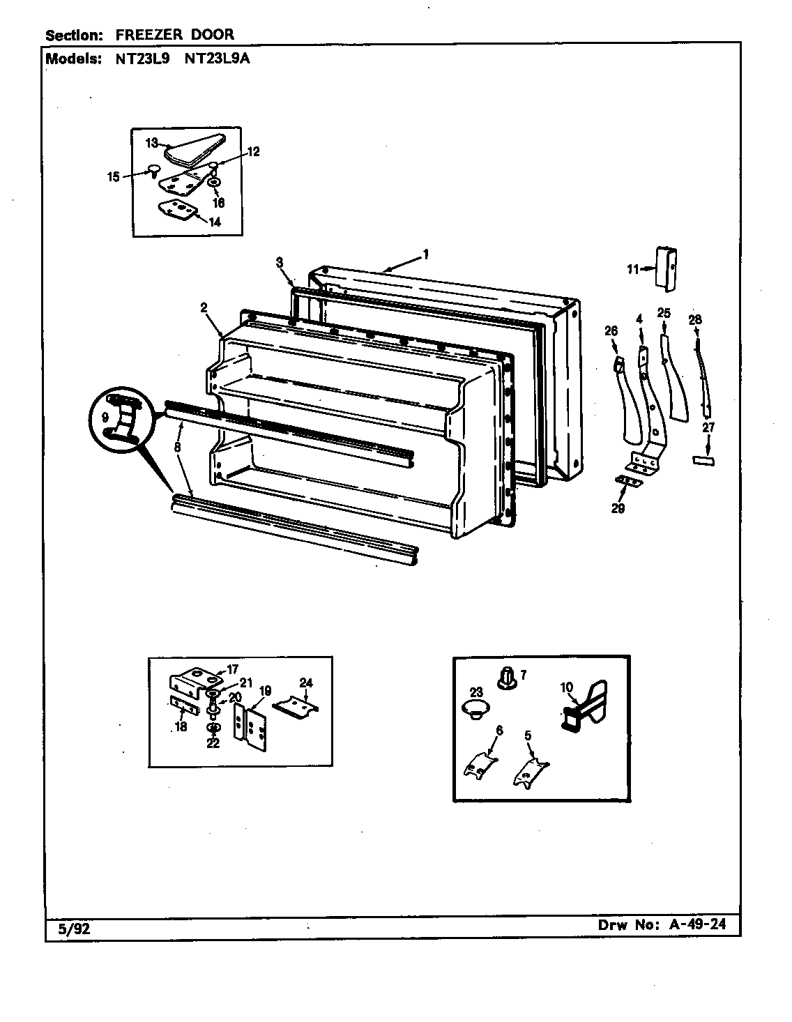 Freezer door