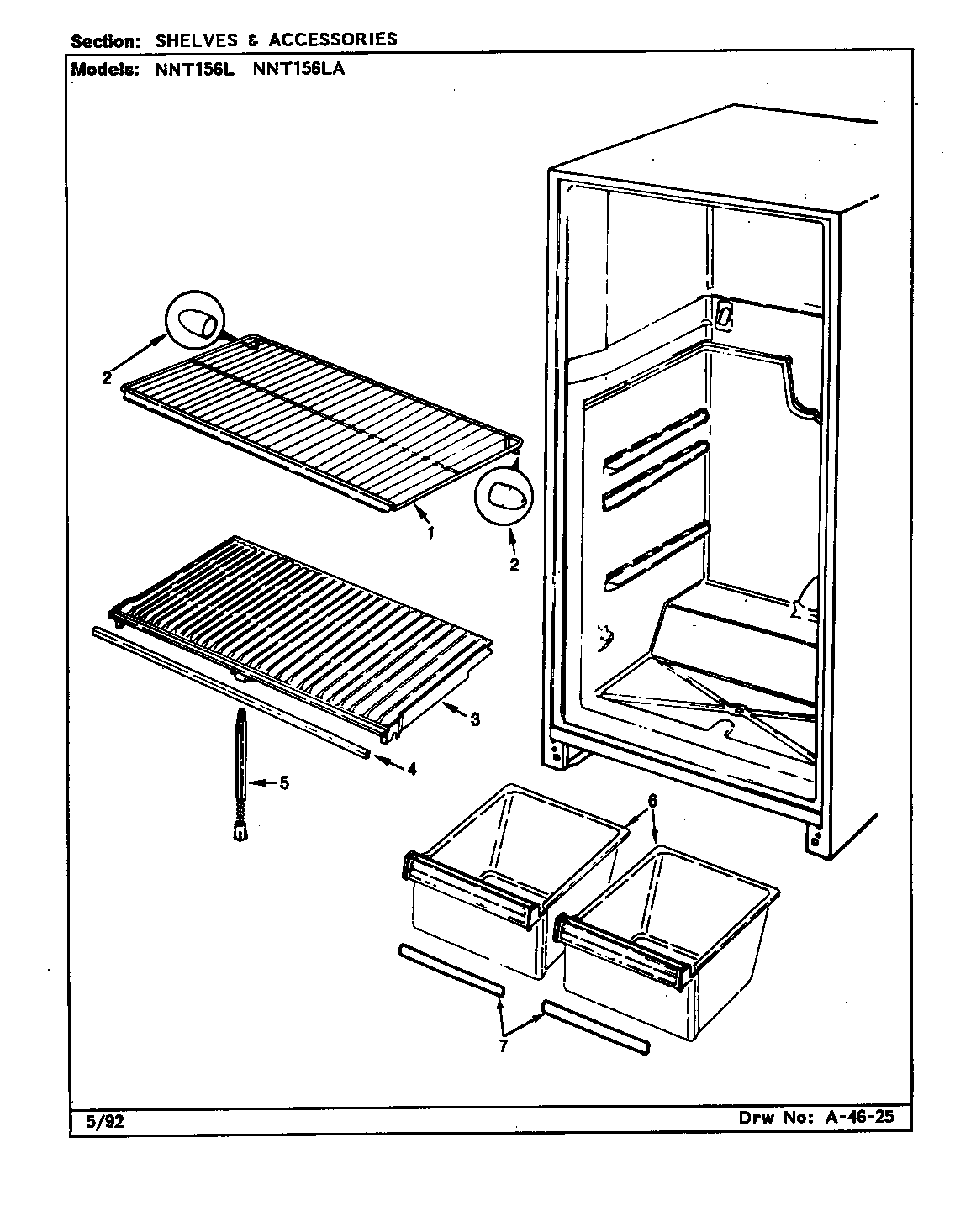SHELVES & ACCESSORIES (NNT156L/CC01A) (NNT156L/CC01B) (NNT156LA/CC02A) (NNT156LA/CC02B)