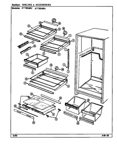 Shelves & accessories (at19em8a/da56a) (at19em8v/da55a)