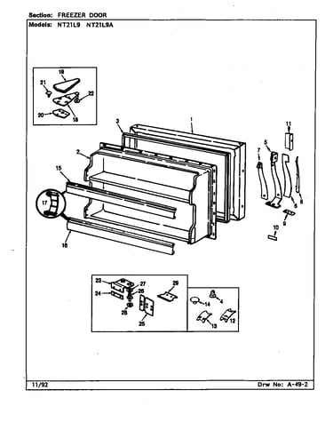 Freezer door