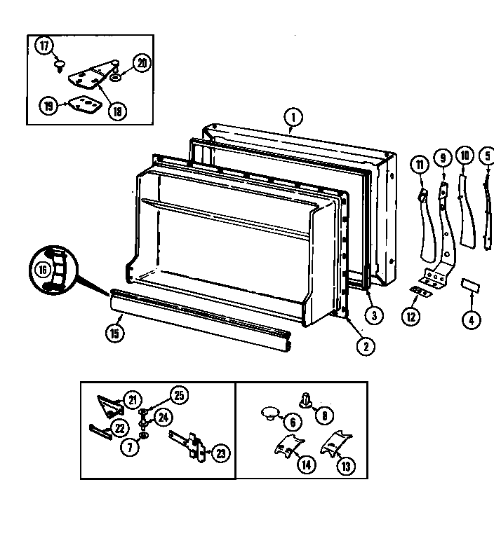 Freezer door