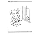 Maytag GS22X8A/DR17A shelves & accessories diagram
