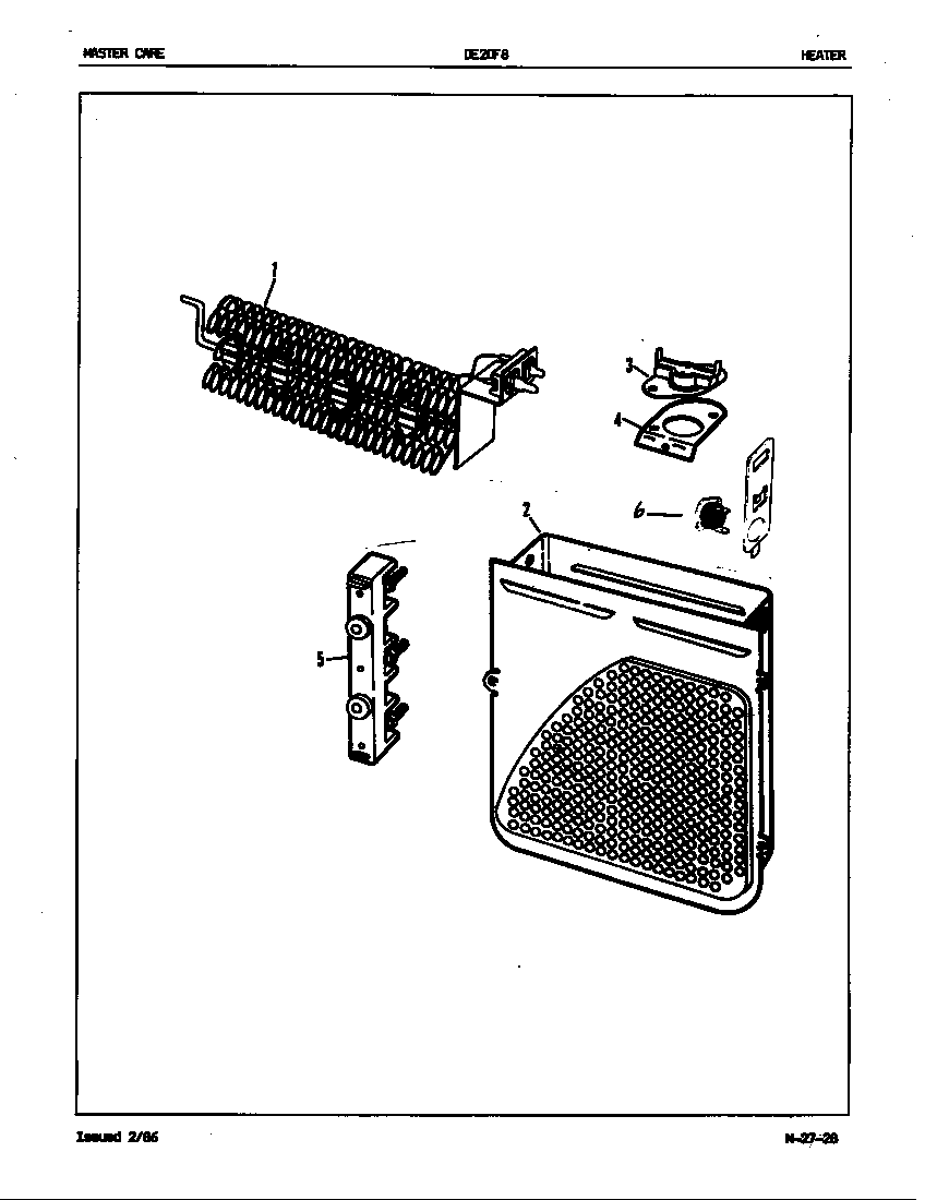 HEATER (REV. J-K) (DE20F8) (DE20F8AM) (DE20F8HW)