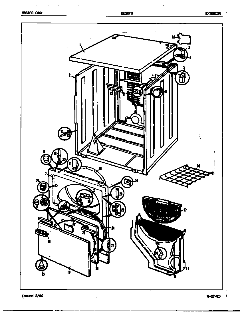 EXTERIOR (REV. A-H) (DE20F8AM) (DE20F8HW) (DE20F8WW)