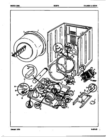 Cylinder & drive (rev. a-h) (de20f8am) (de20f8hw) (de20f8ww)