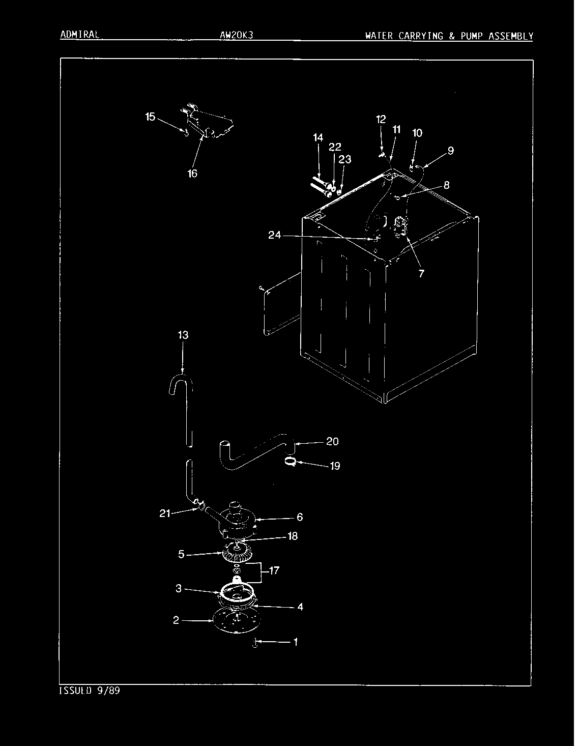 Water carrying & pump assy. (rev. a-d)