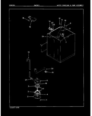 Water carrying & pump assy. (rev. e-j)