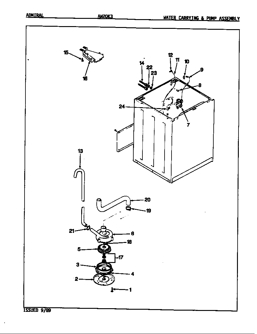 WATER CARRYING & PUMP ASSY. (REV. K)