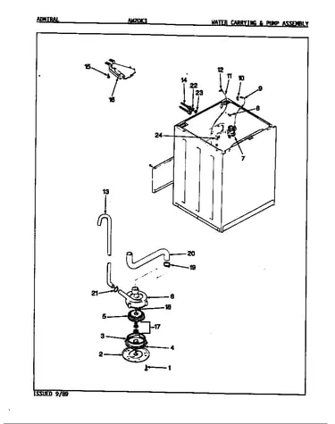 Water carrying & pump assy. (rev. k)