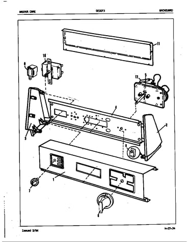 Control panel (rev. a-h) (de20f5am) (de20f5hw) (de20f5ww)