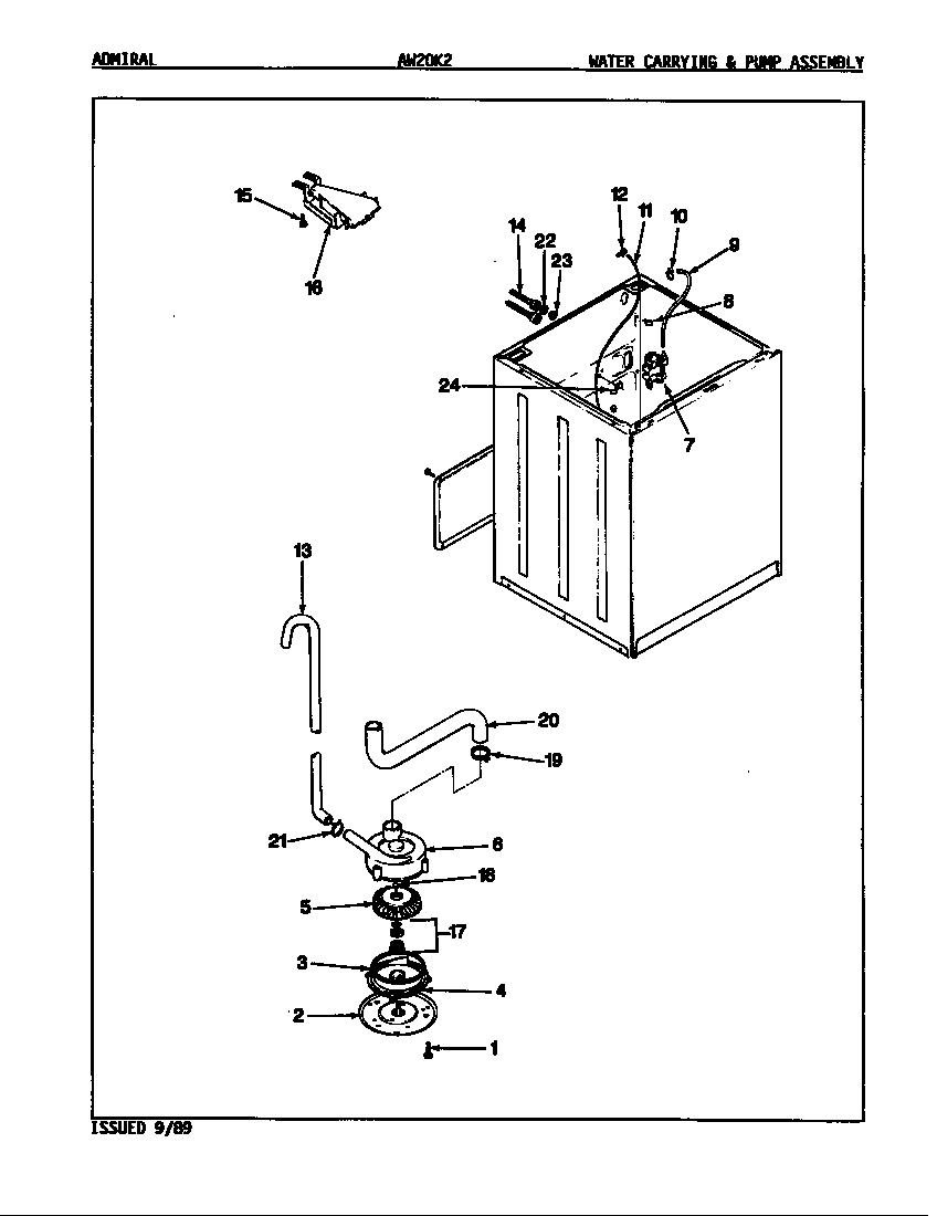 Water carrying & pump assy. (rev. a-d)
