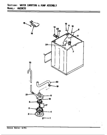 Water carrying & pump assy.