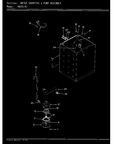 Water carrying & pump assy. (orig)