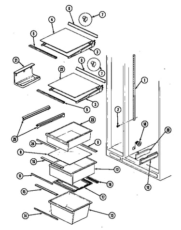 Shelves & accessories (gs24x8da/dr84a) (gs24x8da/dr84b) (gs24x8dv/dr83a) (gs24x8dv/dr83b)
