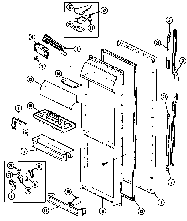 FRESH FOOD DOOR (GS24X8DA/DR83A) (GS24X8DA/DR83B) (GS24X8DA/DR84A) (GS24X8DA/DR84B) (GS24X8DV/DR83A)