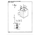 Admiral AW25K3WSX water carrying & pump assy. diagram
