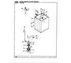 Admiral AW26L3WSK water carrying & pump assy. diagram