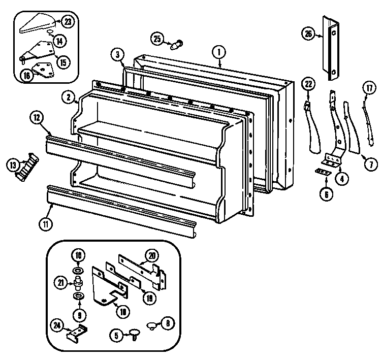 Freezer door