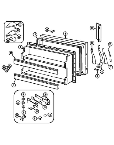 Freezer door