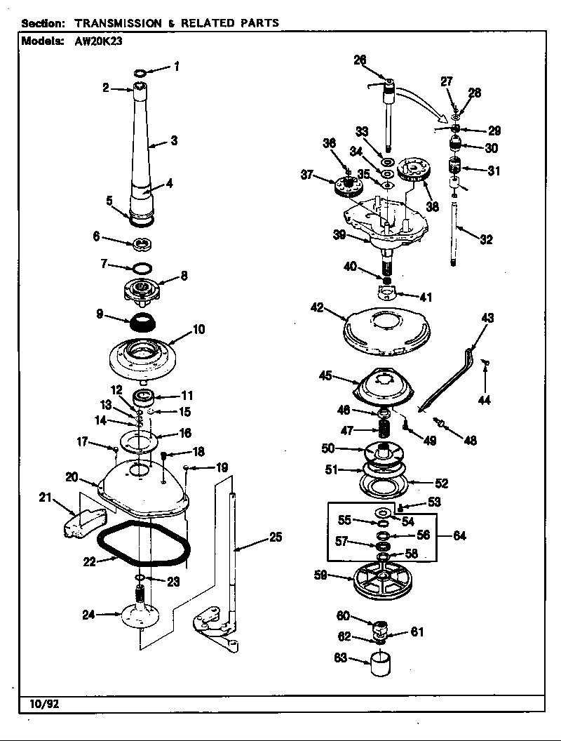 TRANSMISSION & RELATED PARTS (REV. A-D)